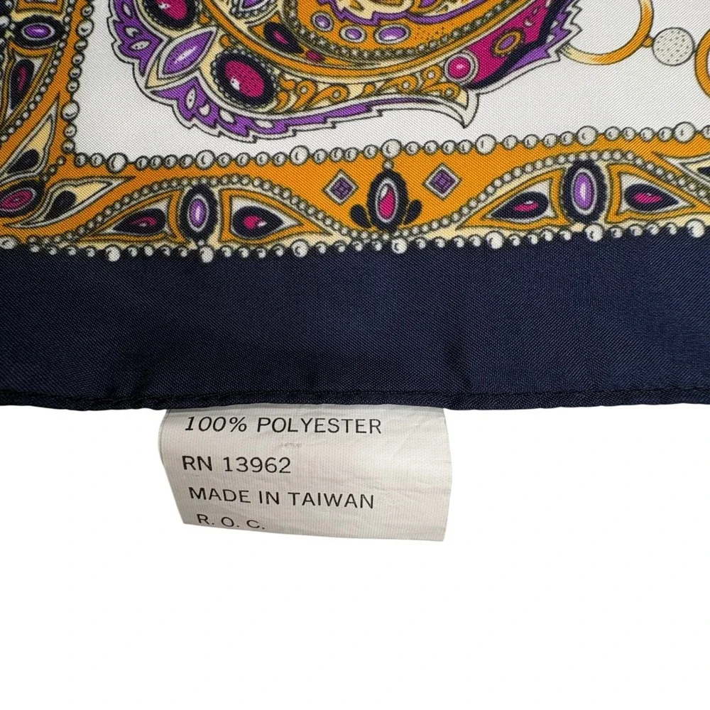 Vintage Baroque Royal Chain Scarf Polyester Taiwan‎ RN 13962 31